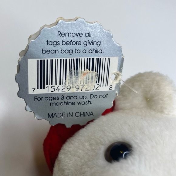 1997 Collectible Coca Cola Polar Bear Bean Bag Plush Beanie Baby #0111 - Picture 6 of 11